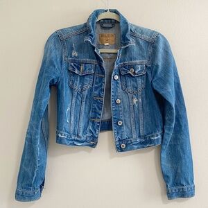 Hollister Distressed Denim Jacket Size Small